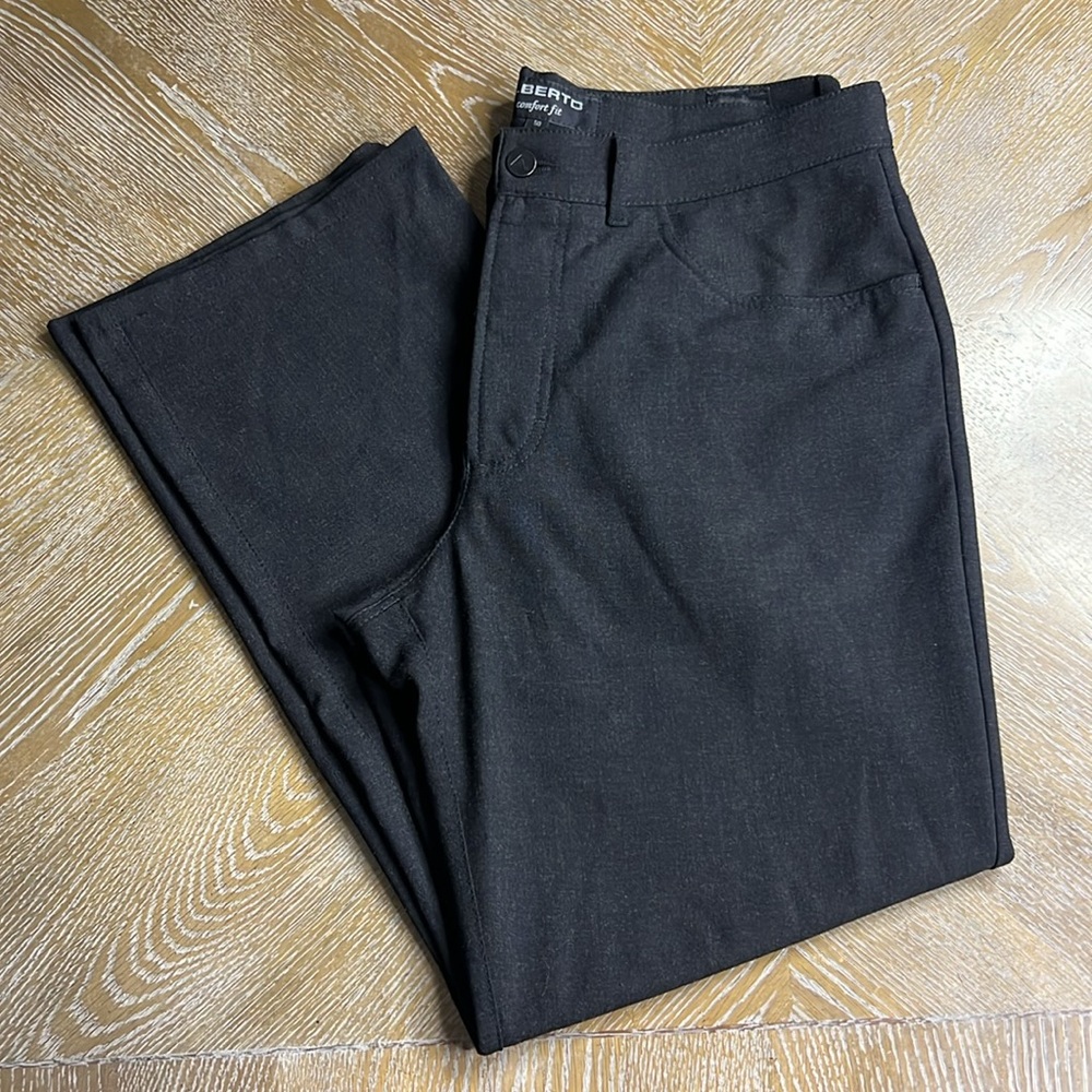 ALBERTO Tom Ceramica Comfort Fit Charcoal Black Pants 50